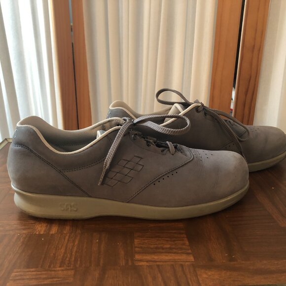 SAS Gray Leather 9 1/2 S Woman's Lace Up Shoes Tripad Comfort - Picture 5 of 6